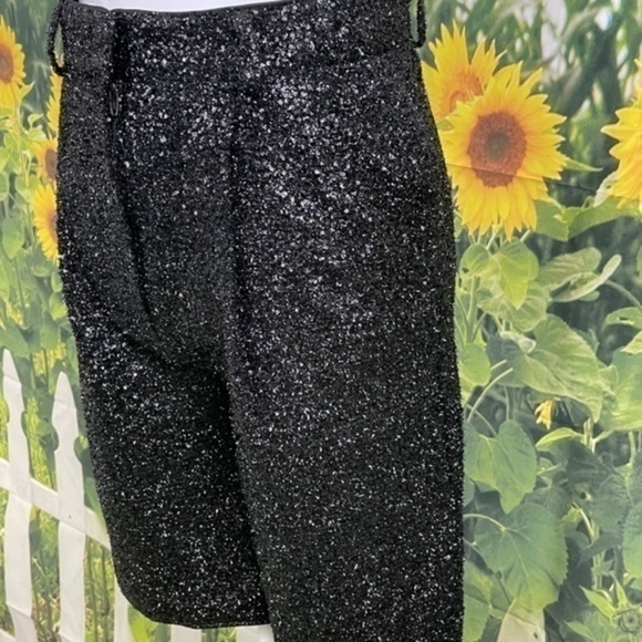 EXPRESS Black Tinsel Bermuda Shorts 4 - Picture 6 of 14
